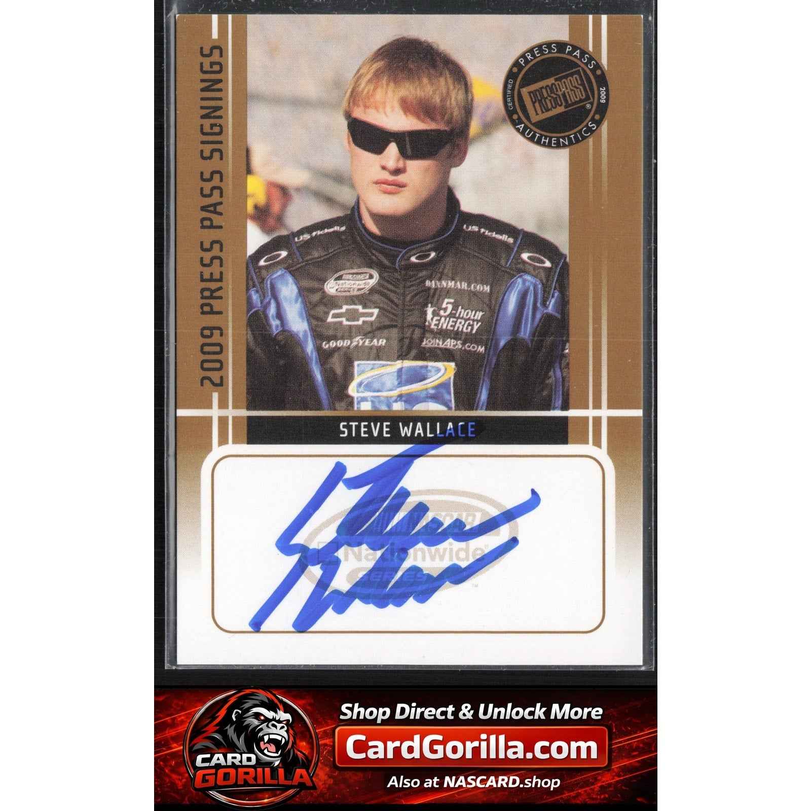 2009 Press Pass #NNO Steve Wallace Press Pass Signings Gold