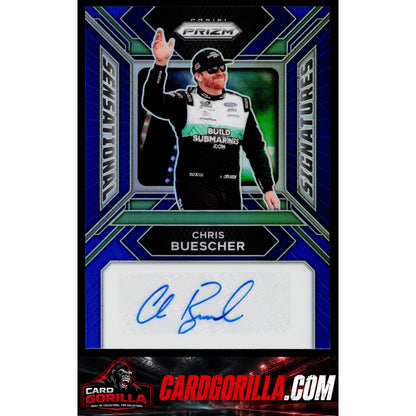 2024 Panini Prizm #SS-CBR Chris Buescher Sensational Signatures Blue #/49