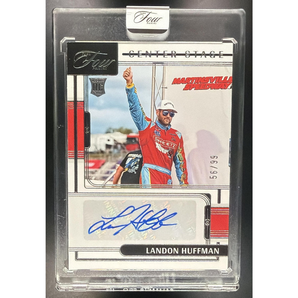 2026 Panini Turn Four Racing Landon Huffman #40 Center Stage Signatures /99 Auto