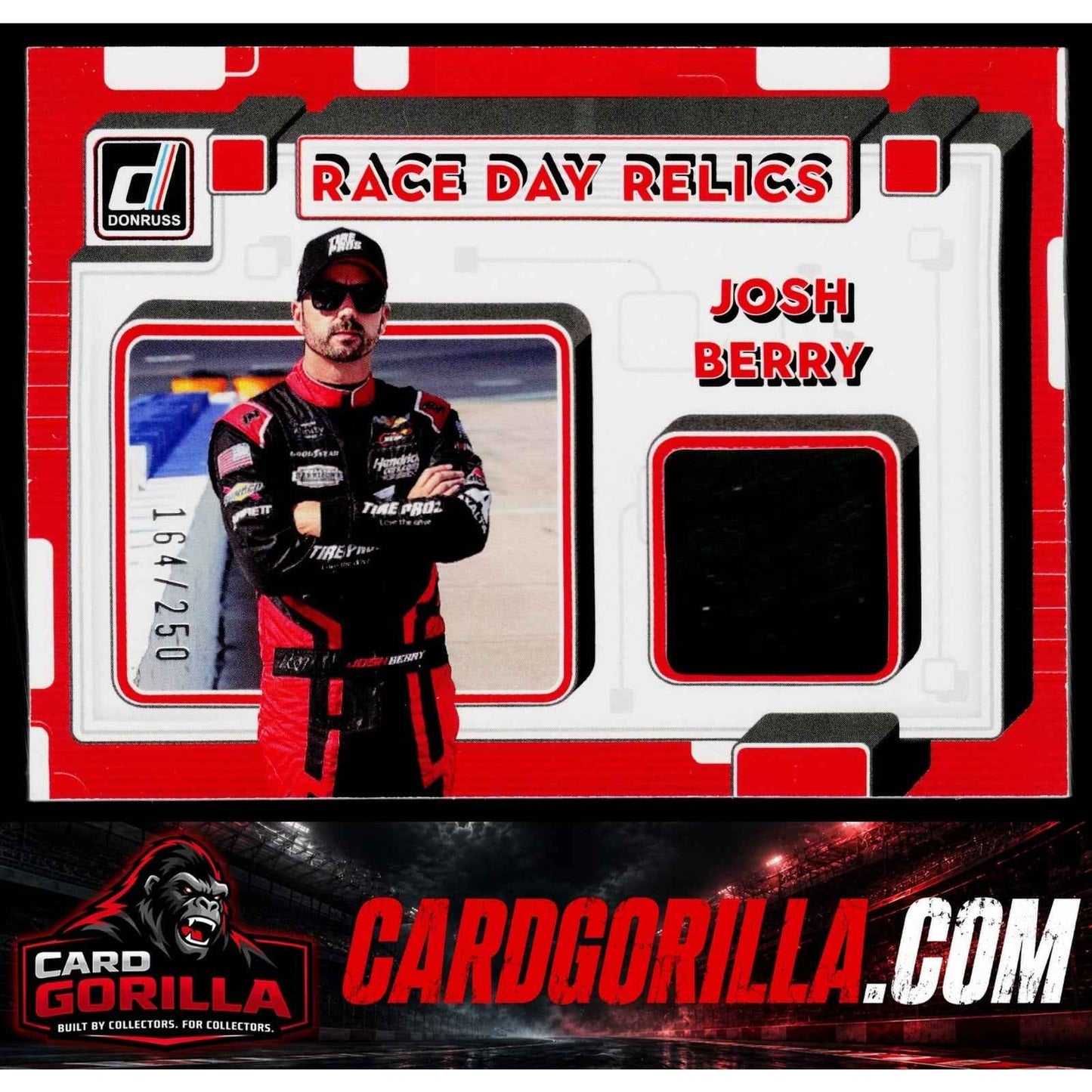 2023 Donruss #RR-JB Josh Berry Race Day Relics Red #/250
