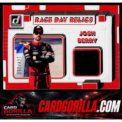 2023 Donruss #RR-JB Josh Berry Race Day Relics Red #/250