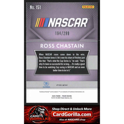 2025 Panini Prizm #151 Ross Chastain Pulsar #/299