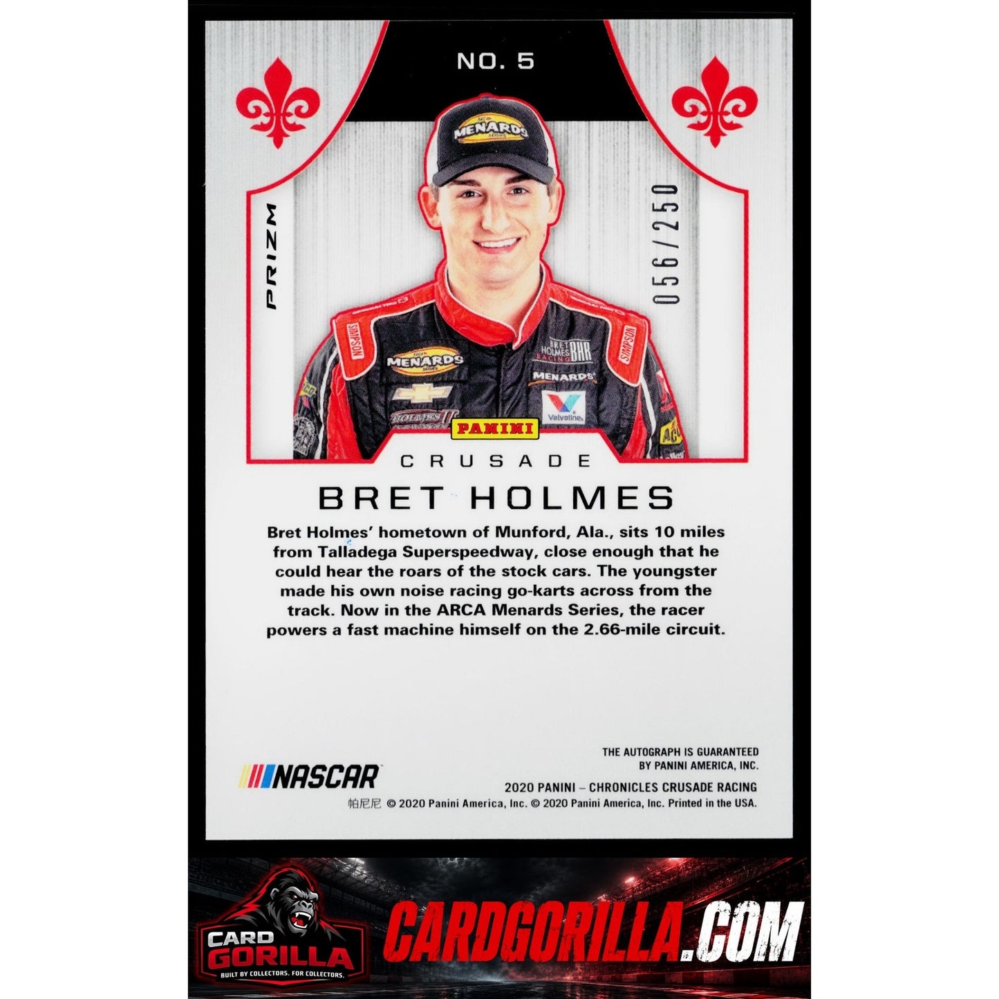 2020 Panini Chronicles #5 Bret Holmes Crusade Autographs #/250