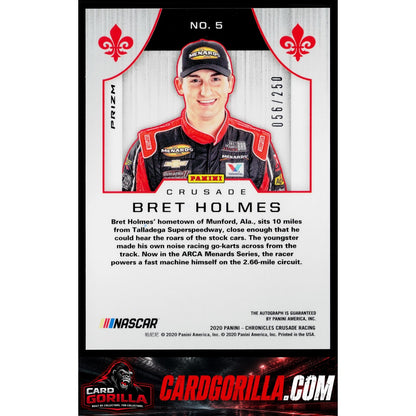 2020 Panini Chronicles #5 Bret Holmes Crusade Autographs #/250