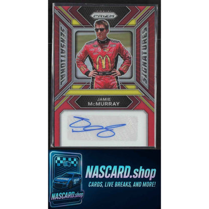 2024 Panini Prizm #SS-MCM Jamie McMurray Sensational Signatures Red #/60