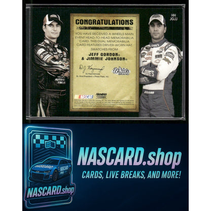2010 Wheels Main Event Jeff Gordon Jimmie Johnson Head to Head #/150 - Card Gorilla