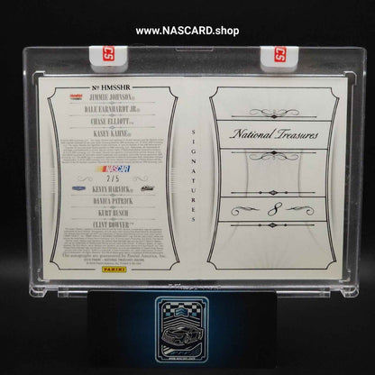2016 Panini National Treasures NASCAR Eight Signature HMS SHR Booklet Black 2/5 - NASCARD.shop