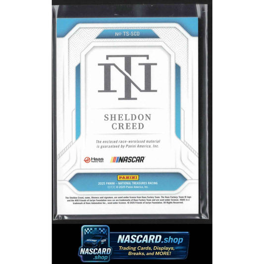 2025 Panini National Treasures Sheldon Creed Treasured Swatches Blue #/75