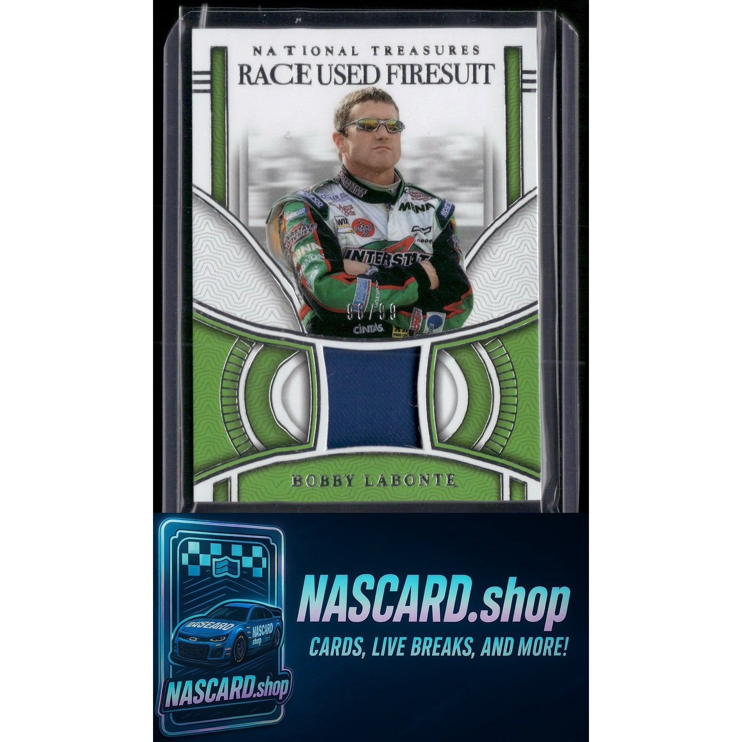 2024 Panini National Treasures #RUF-BLT Bobby Labonte Race Used Firesuit #/99 - NASCARD.shop