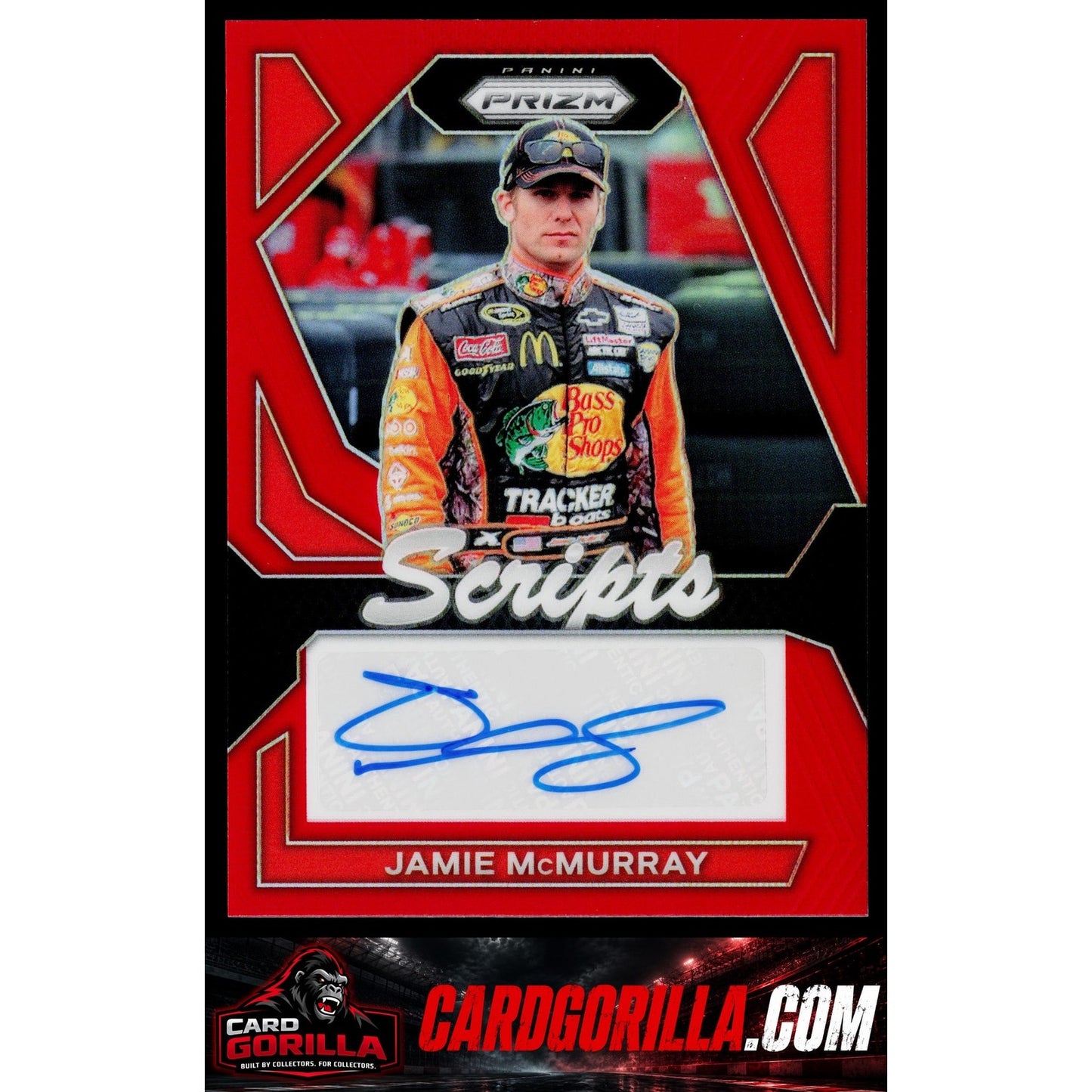 2024 Panini Prizm #S-JMY Jamie McMurray Scripts Red #/99