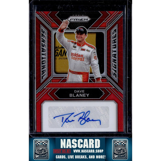 2024 Panini Prizm #SS-DBY Dave Blaney Sensational Signatures Red #/99