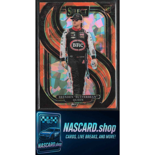 2025 Panini Select #292 Brenden "Butterbean" Queen Orange Ice Prizms RC