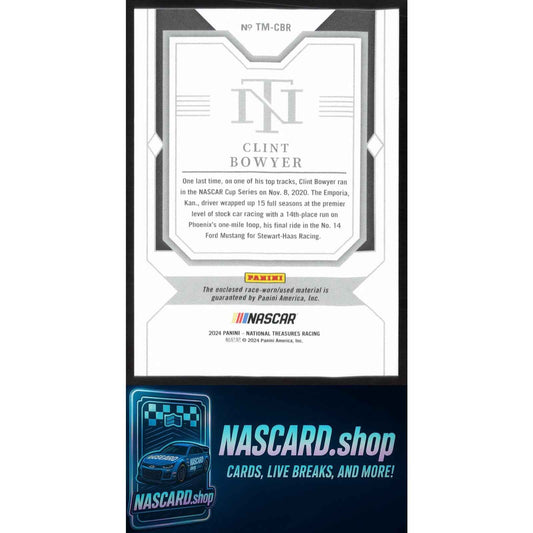 2024 Panini National Treasures #TM-CBR Clint Bowyer Timeline Materials #/99