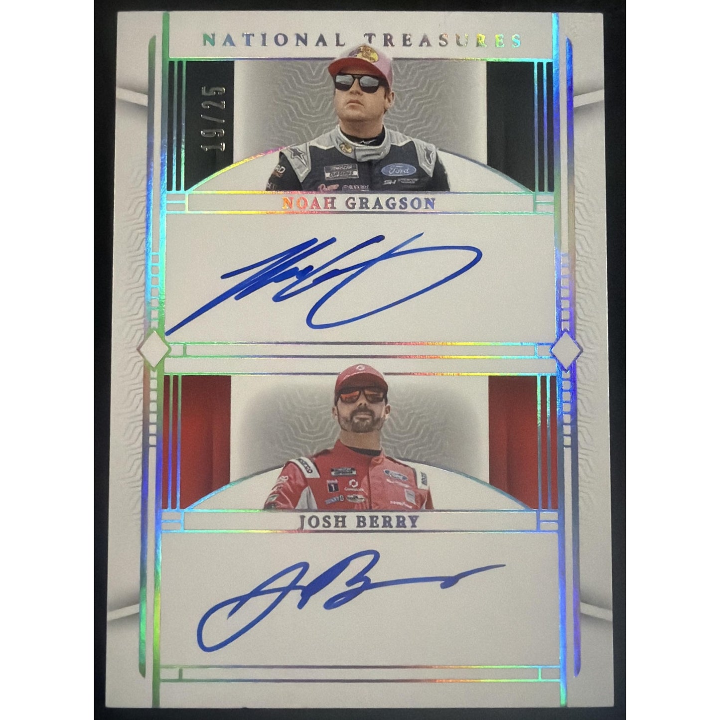 2024 Panini National Treasures Noah Gragson Josh Berry Dual Auto Holo Silver /25