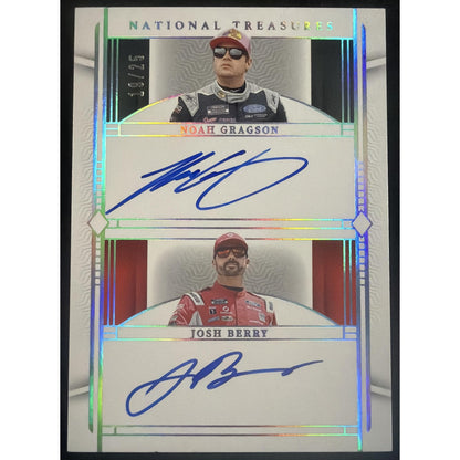 2024 Panini National Treasures Noah Gragson Josh Berry Dual Auto Holo Silver /25
