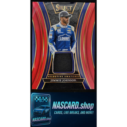 2025 Panini Select #SS-JJN Jimmie Johnson Selective Swatches Red Prizms #/49