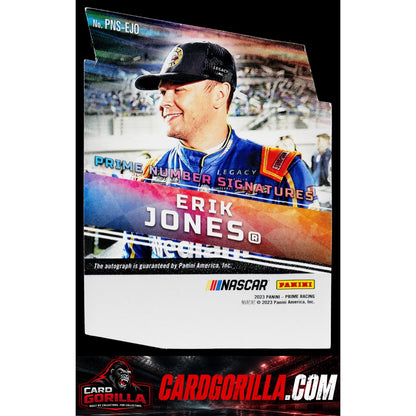 2023 Panini Prime #PNS-EJO Erik Jones Die Cut Prime Number Signatures #/99