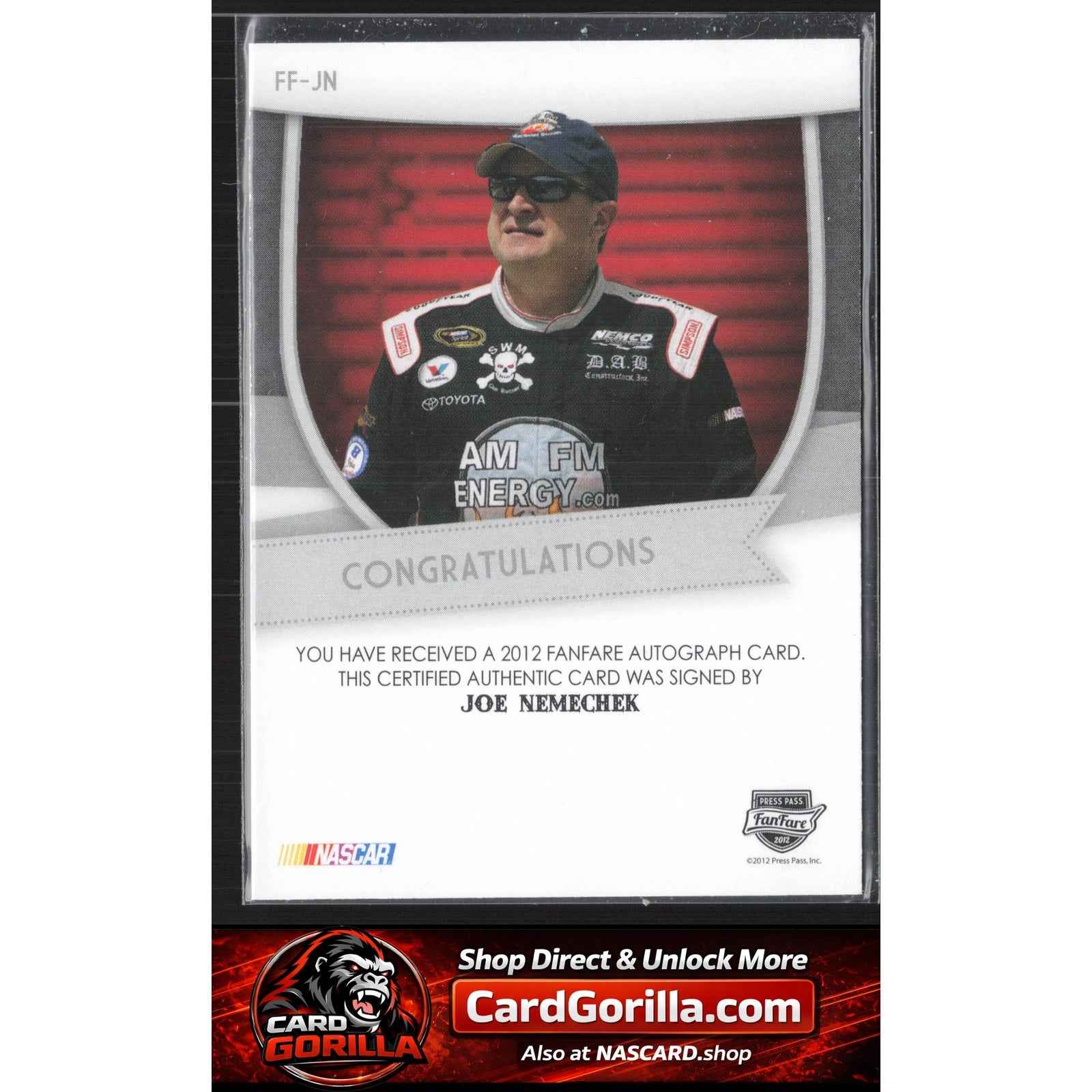 2012 Press Pass Fanfare #FF-JN Joe Nemechek Autographs Blue #/5