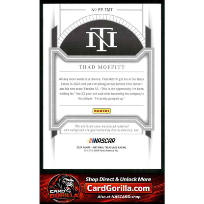 2024 Panini National Treasures #PP-TMT Thad Moffitt Premium Patches #/49