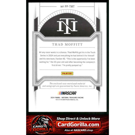 2024 Panini National Treasures #PP-TMT Thad Moffitt Premium Patches #/49