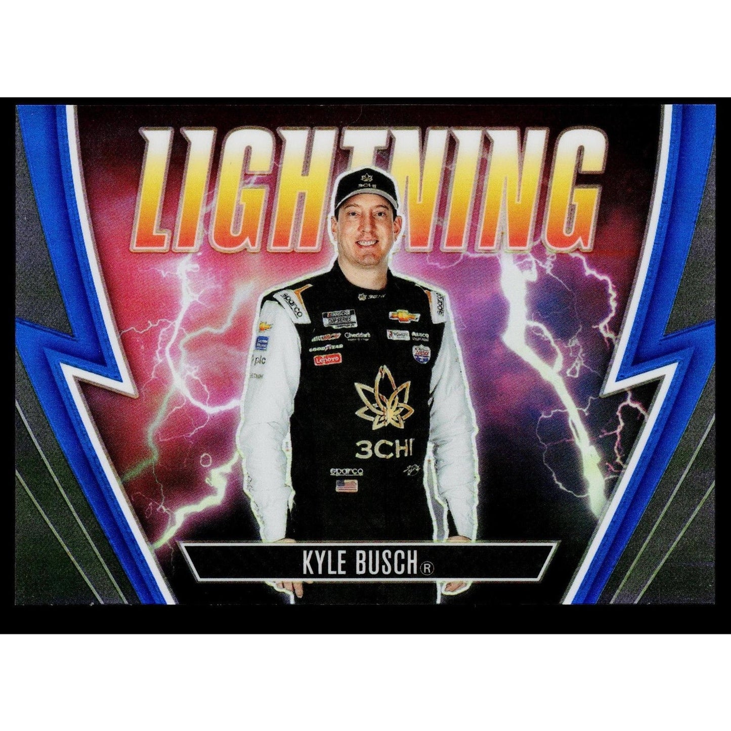 2023 Panini Chronicles #1 Kyle Busch Lightning Blue #/199
