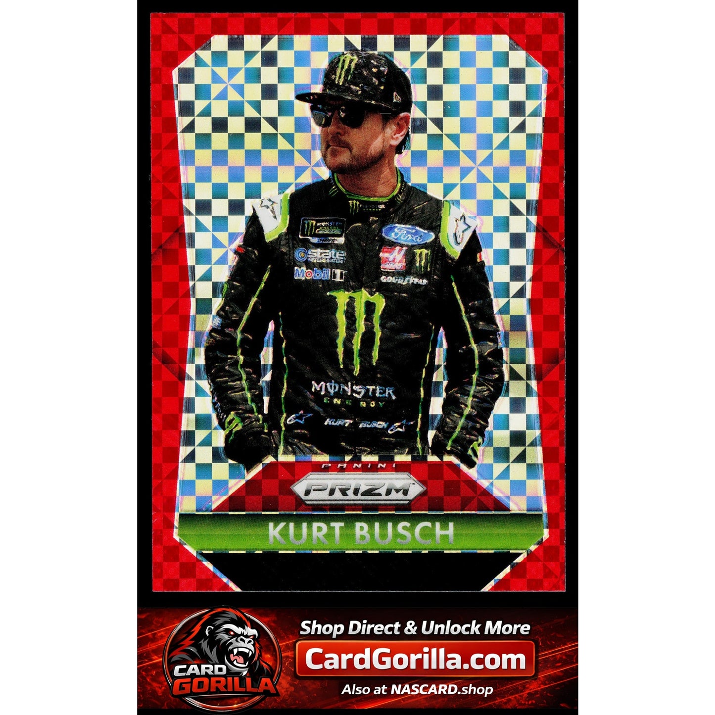 2025 Panini Prizm #166 Kurt Busch Red Power #/175