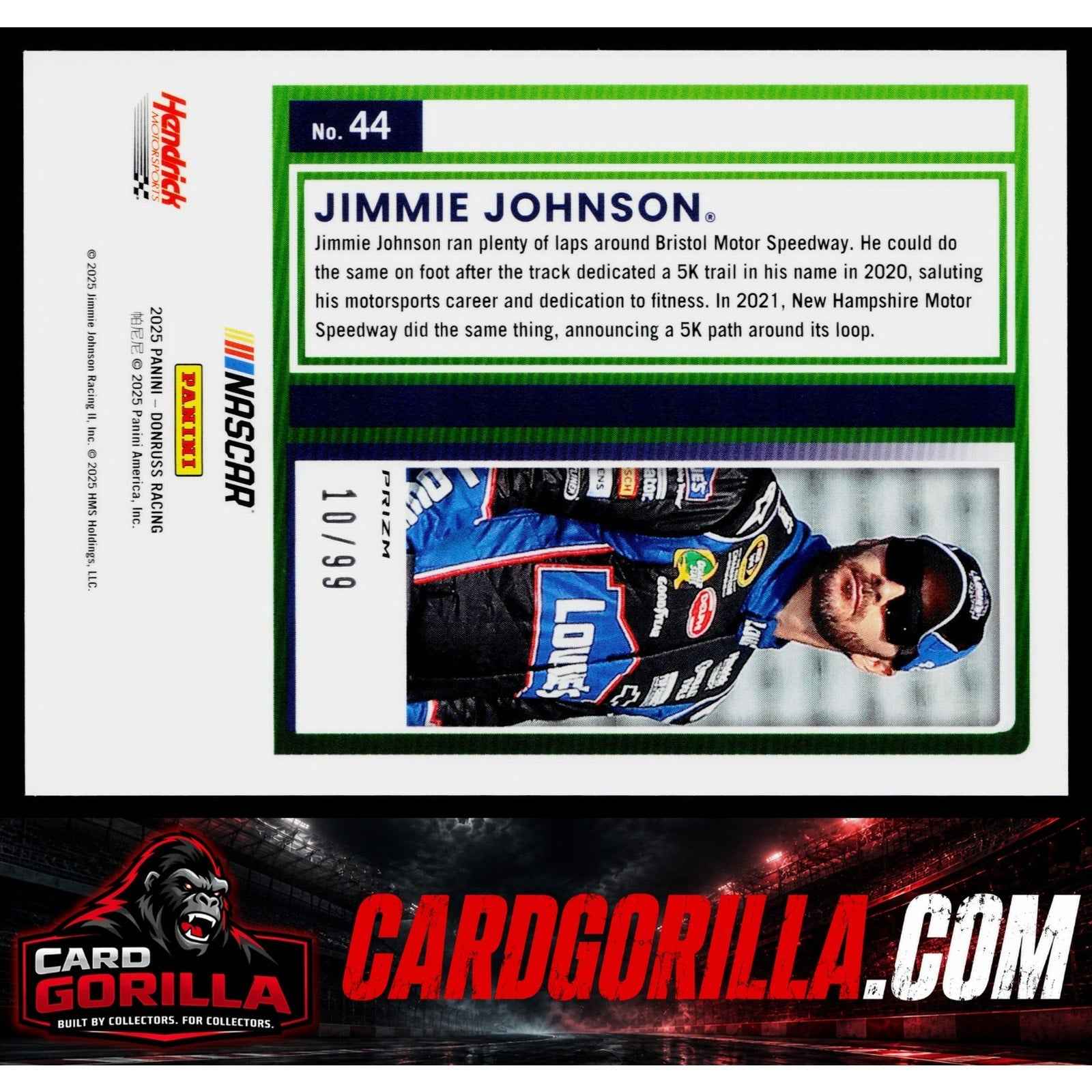 2025 Donruss #44 Jimmie Johnson Optic Black Velocity #/39