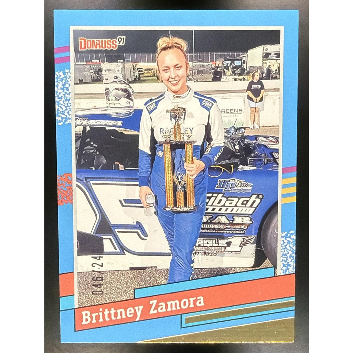 2024 Panini Donruss Brittney Zamora #163 Carolina Blue 46/249 Retro 91