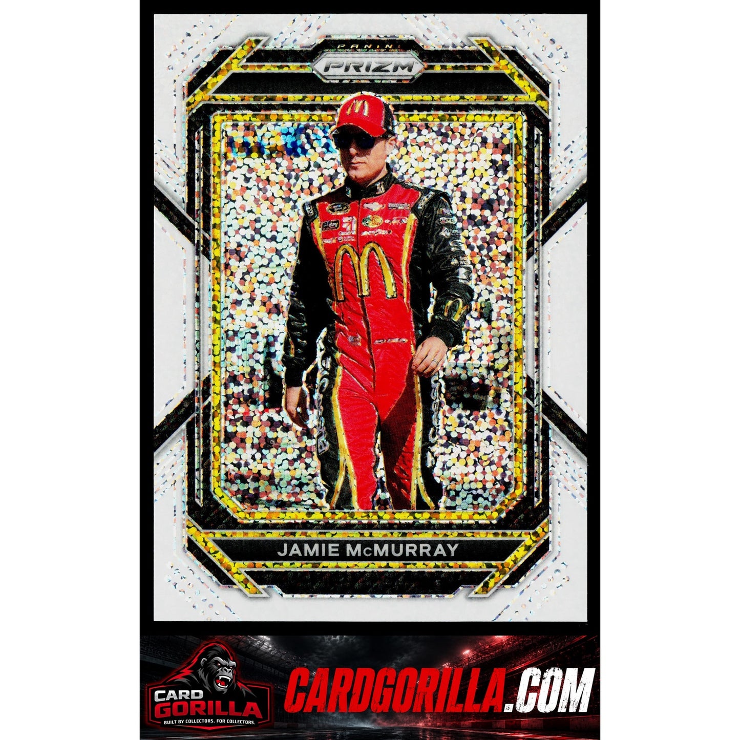 2023 Panini Prizm #54 Jamie McMurray White Sparkle Prizm