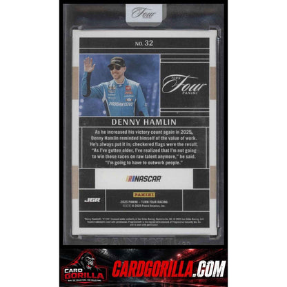 2025 Panini Turn Four #32 Denny Hamlin #/75