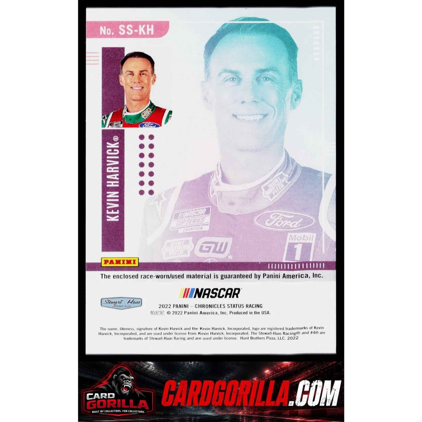 2022 Panini Chronicles #SS-KH Kevin Harvick Status Swatches