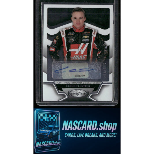 2016 Panini Certified #CP-CC Cole Custer Certified Potential Signatures #/287