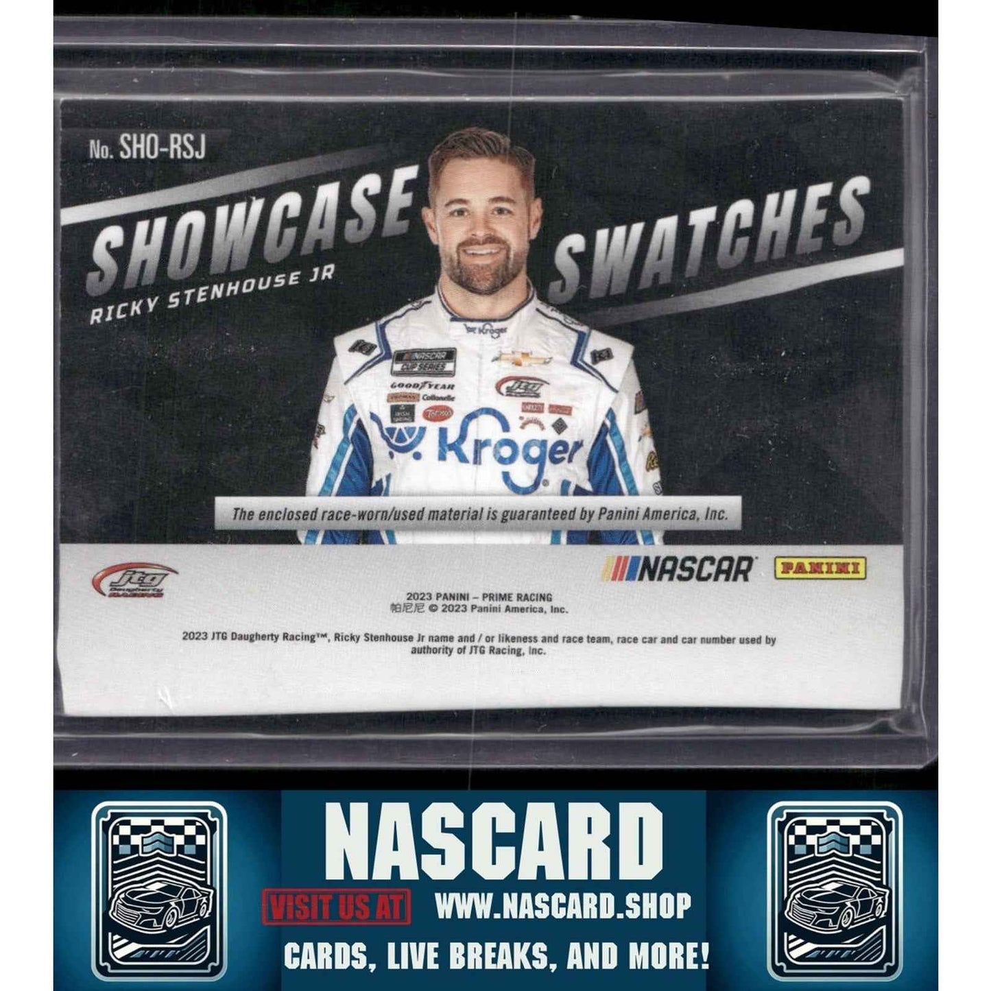 2023 Panini Prime #SHO-RSJ Ricky Stenhouse Jr. Showcase Swatches Red