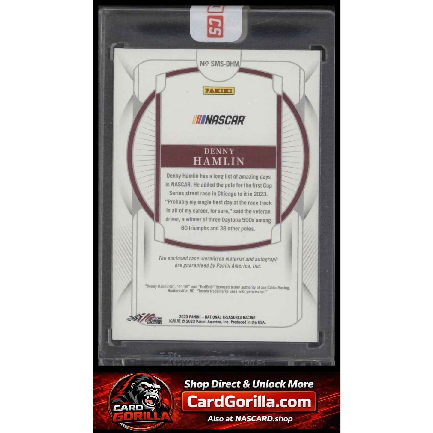 2023 National Treasures Denny Hamlin Sheet Metal Signatures Holo Silver #/49