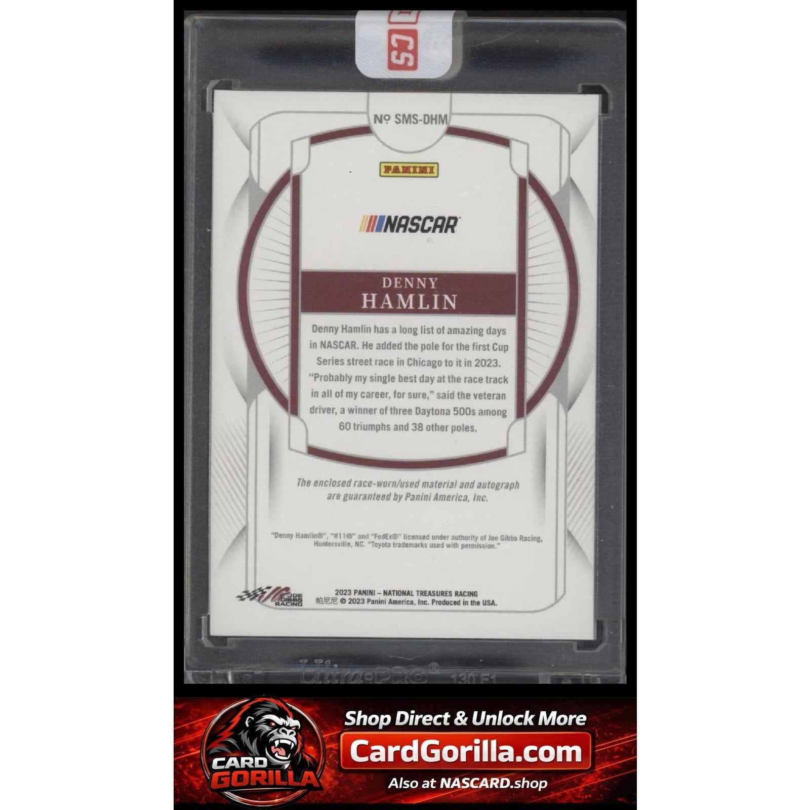 2023 National Treasures Denny Hamlin Sheet Metal Signatures Holo Silver #/49