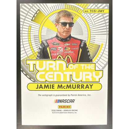 2026 Donruss NASCAR Jamie McMurray Turn of the Century Signatures Gold Ice /10