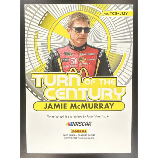 2026 Donruss NASCAR Jamie McMurray Turn of the Century Signatures Gold Ice /10