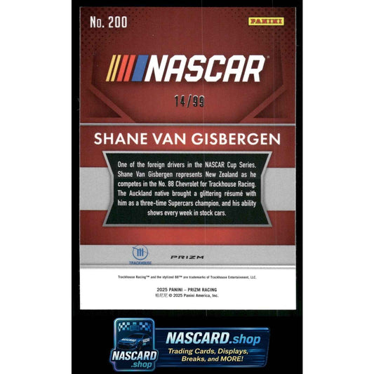 2025 Panini Prizm Throwback #200 Shane Van Gisbergen Purple #/99