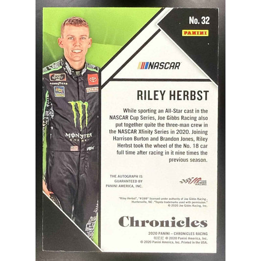 2020 Panini Chronicles Riley Herbst #32 Auto Gold 8/10 RC