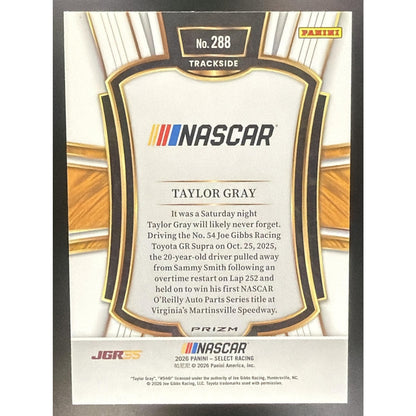2026 Panini Select NASCAR Taylor Gray #288 Set - Trackside Silver Logo