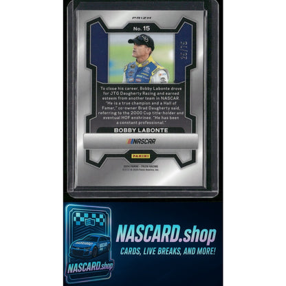 2024 Panini Prizm #15 Bobby Labonte Checkered Flag #/75