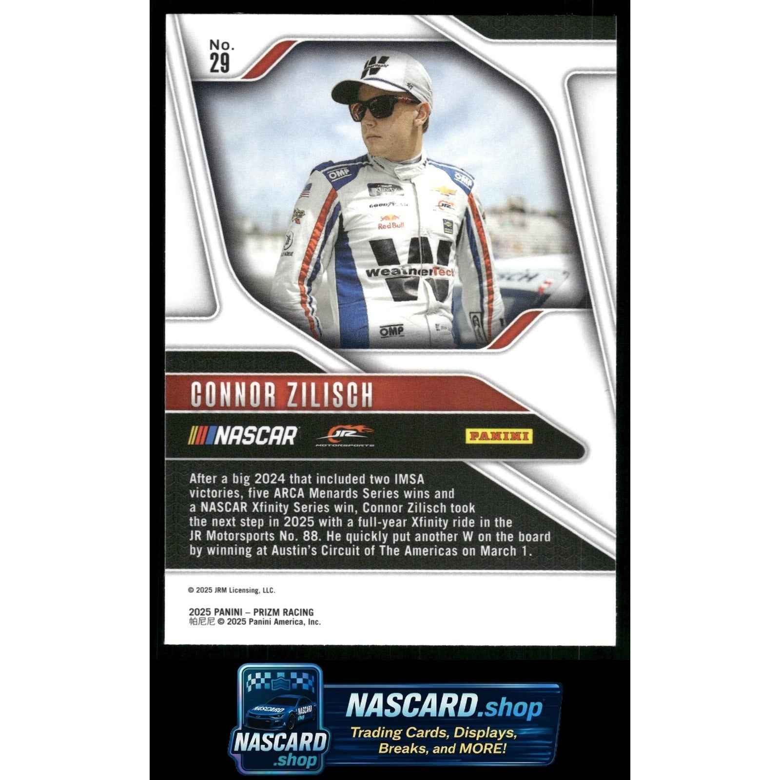 2025 Panini Prizm #29 Connor Zilisch