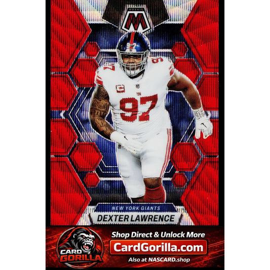 2023 Panini Mosaic #178 Dexter Lawrence Red Wave Mosaic #/9