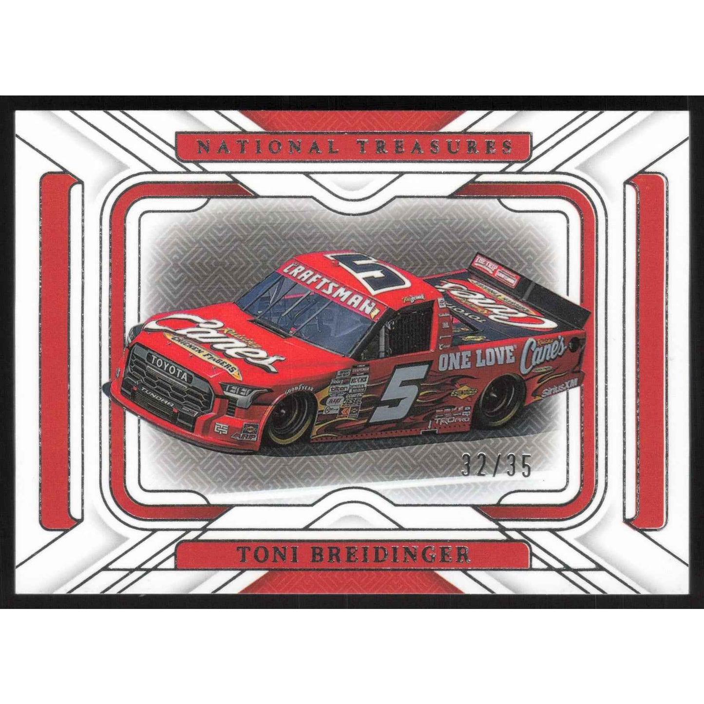 2025 Panini National Treasures #7 Toni Breidinger Rides