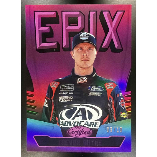 2018 Panini Certified Trevor Bayne #E14 Epix Mirror Purple /10