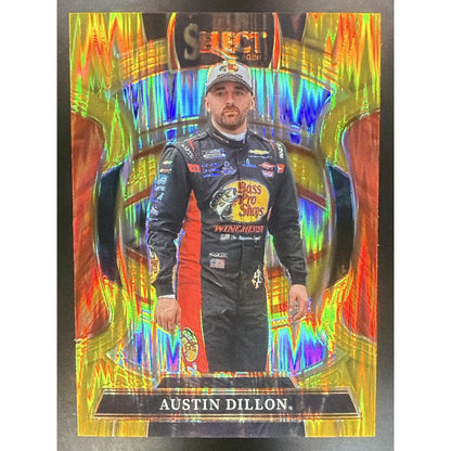 2026 Panini Select NASCAR Austin Dillon #13 Grandstand Gold Flash Prizms /10