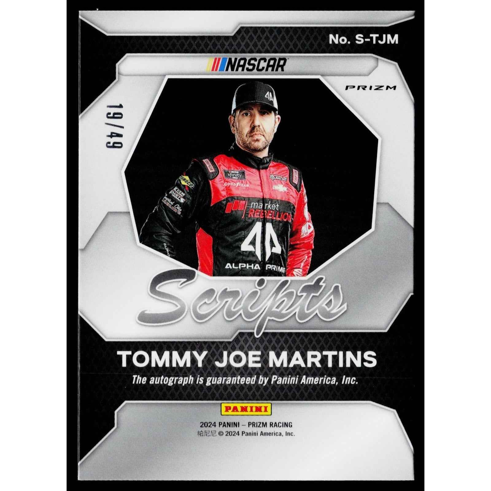 2024 Panini Prizm #S-TJM Tommy Joe Martins Scripts Blue #/49