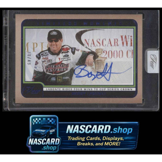 2025 Panini Turn Four #TM-BLT Bobby Labonte Timeless Moments Blue #/49