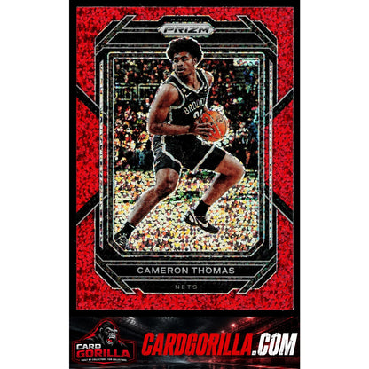2022-23 Panini Prizm #20 Cameron Thomas Prizms Red Sparkle