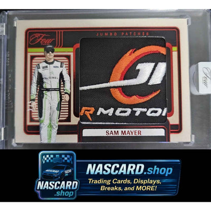 2025 Panini Turn Four Sam Mayer Jumbo Patches Red #/5 JR Motorsports Patch